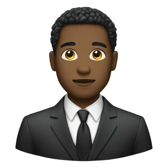 black man (not very black) in a suit sticker