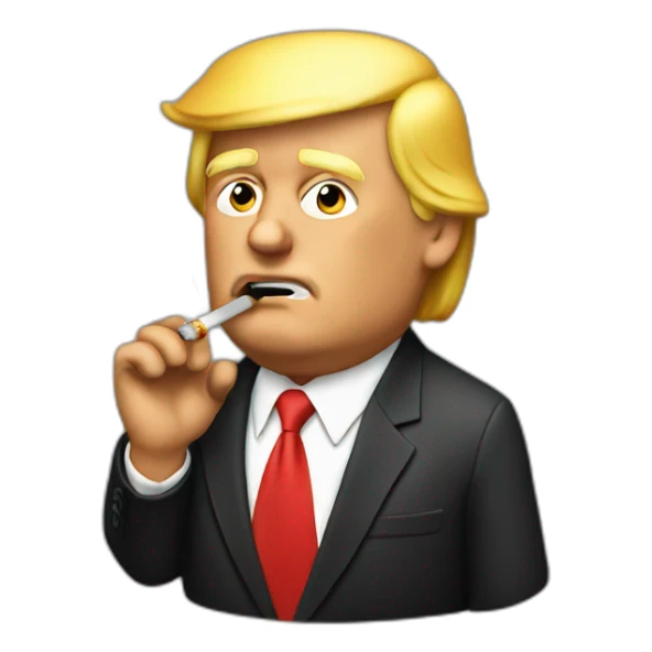 Trump smoking sticker