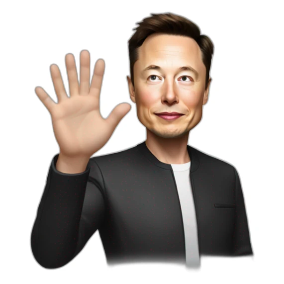 Elon musk with zoom on he is hand  sticker