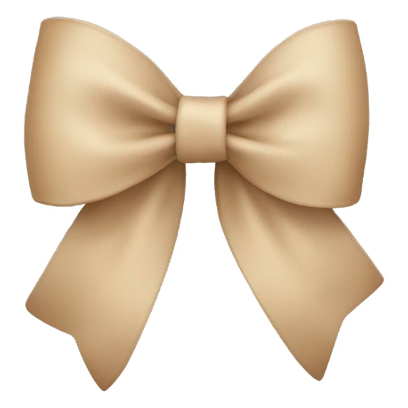 Beige bow sticker