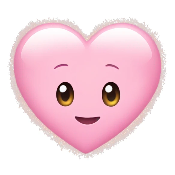baby pink heart with sparkles  sticker