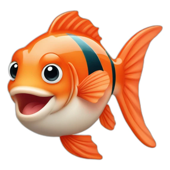 Un mignon petit poisson du style saumon souriant sticker