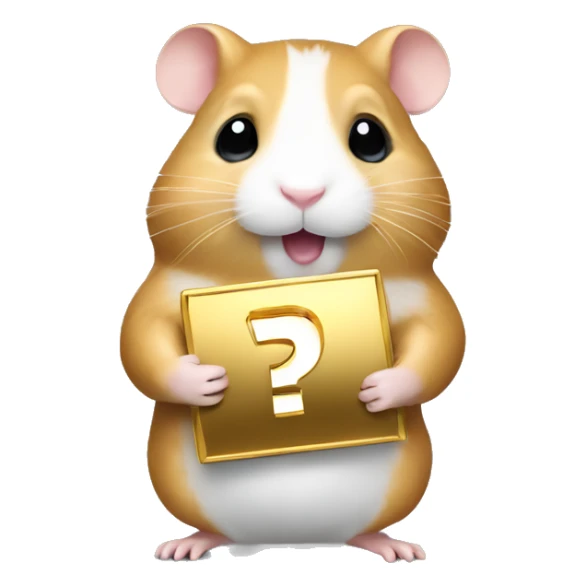 A hamster holding youtube gold play button award sticker