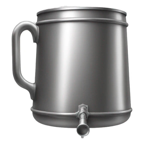 beer brewing vessel made out of metal sticker