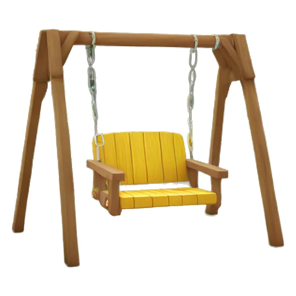 One seat swing set wooden sticker