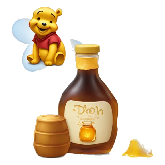 Winnie the Pooh with honey  sticker