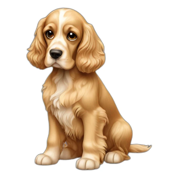 Dog-english-cocker-spaniel-full-body-golden sticker