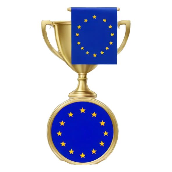 european-union-flag on trophee circle sticker