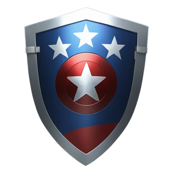 a captain america sheild with black colourinstead of wh sticker