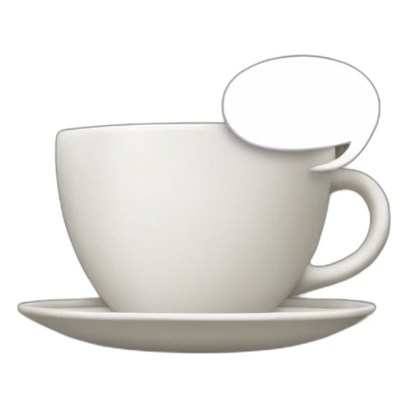 Speech bubble on top of tea cup sticker