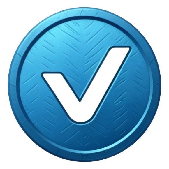 A blue tick ✅ verification badge with a rough outer body for my tiktok account sticker
