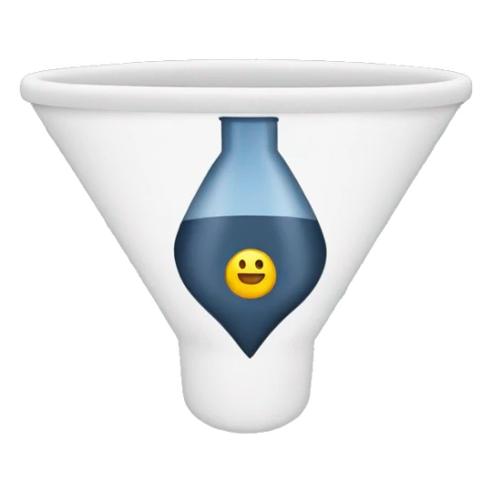 create an emoji with a funnel symbol with a person next to it  sticker