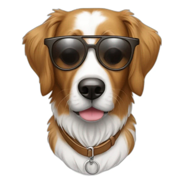 Chien Épagneul breton amusant avec des lunettes de soleil sticker