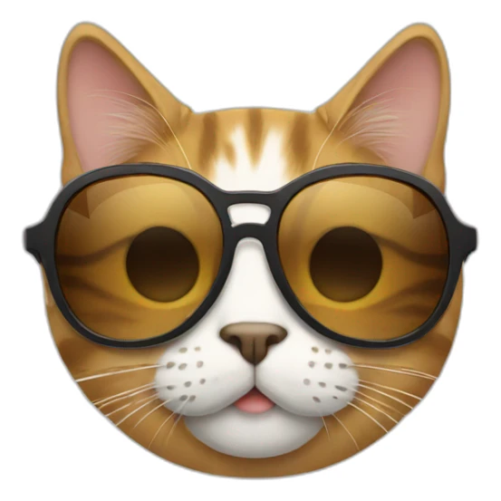 Cat with sunglasses sticker