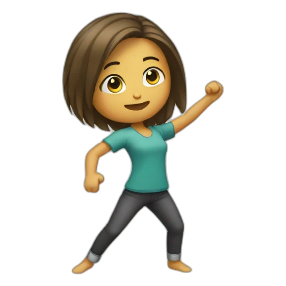 Fille qui fait un dab sticker