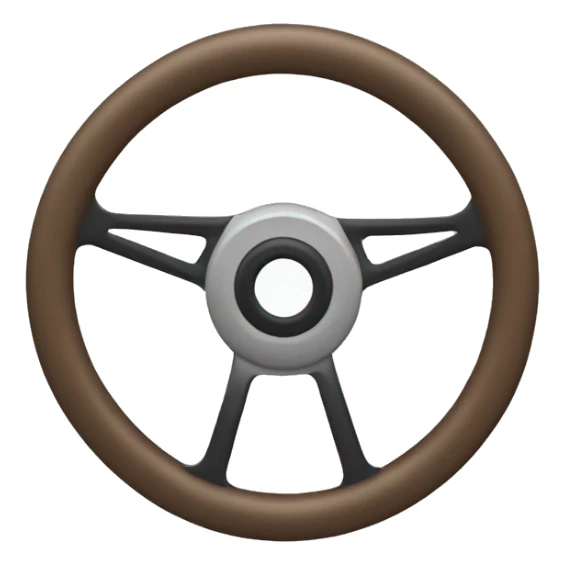Create a picture showing a steering wheel turning slightly left  sticker