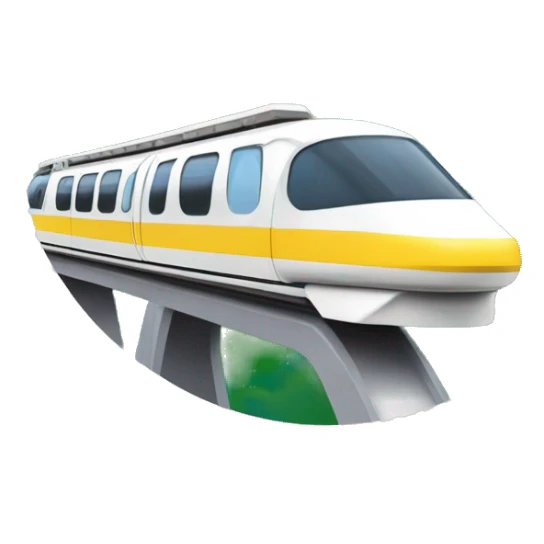 Disney world iconic vintage monorail white with yellow line sticker