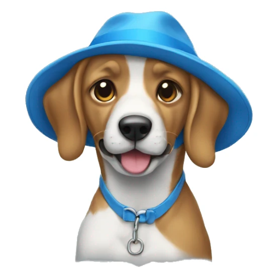 un chien qui porte une chemise bleu sticker