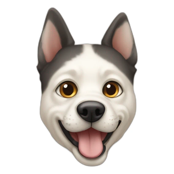 Perro con ojos de gato y lengua de serpiente sticker