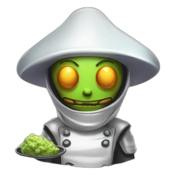 alien chef scifi roguelike rpg style inspired by slay the spire digital art sticker