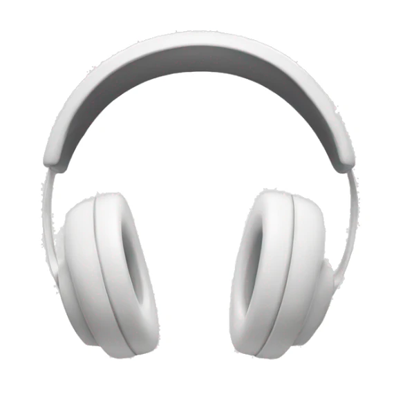 white headphone sticker