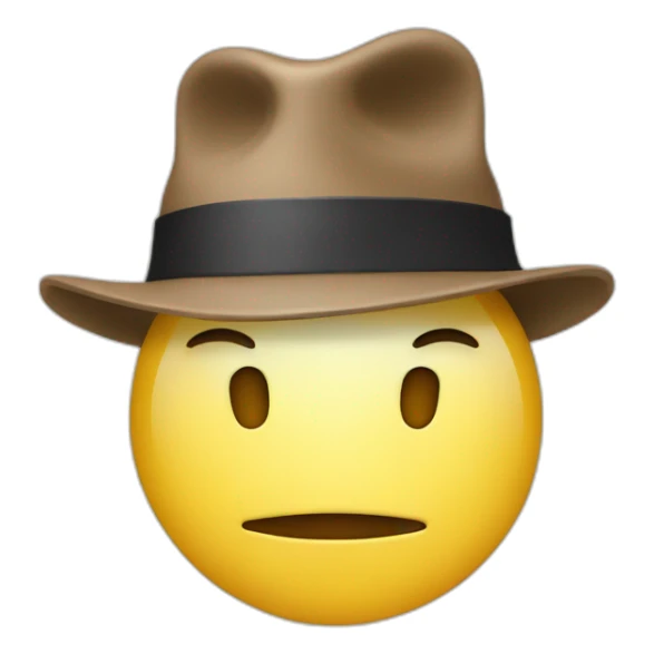 head with a hat but the hat is a hand scratching the head sticker