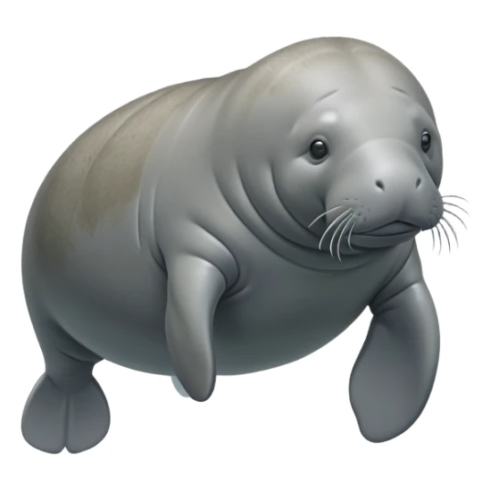 Cinematic realistic full body Florida manatee in water  sticker