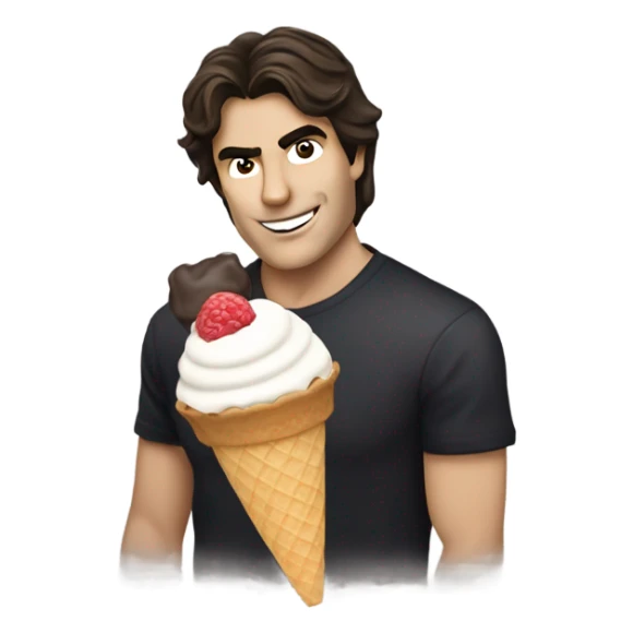 Damon Salvatore from The Vampire Diaries with an ice cream  sticker