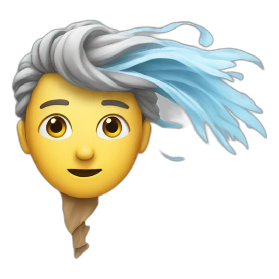 Wind comming out of a person sticker