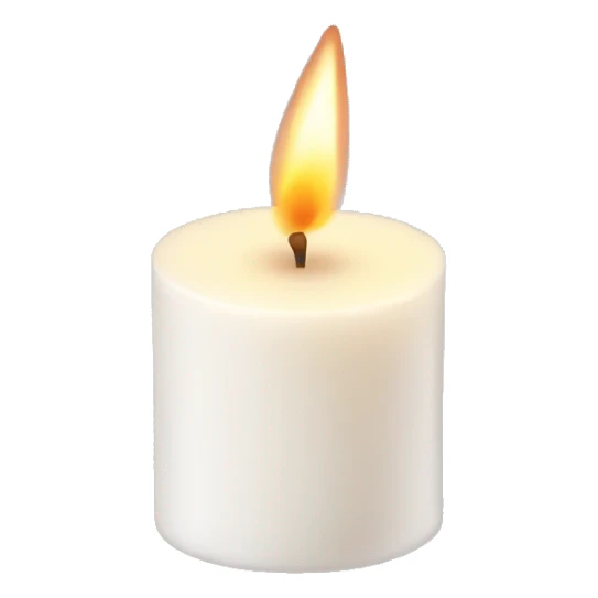 White candle  sticker