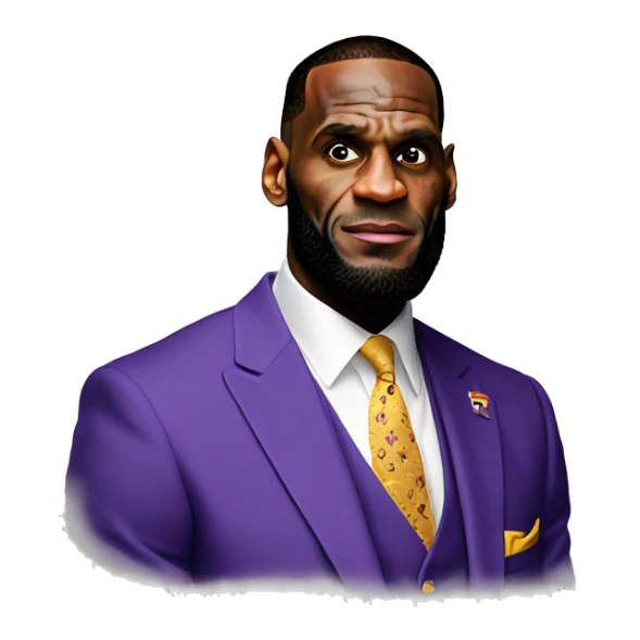 Lebron james on a very high White contrast back ground sticker