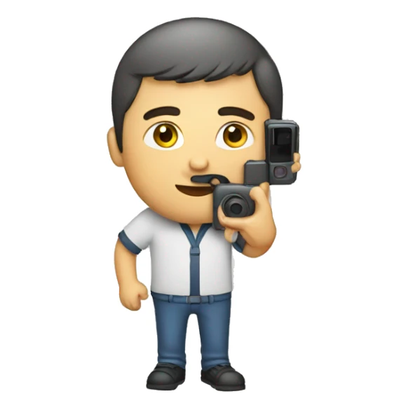 a person who takes a video on the phone sticker