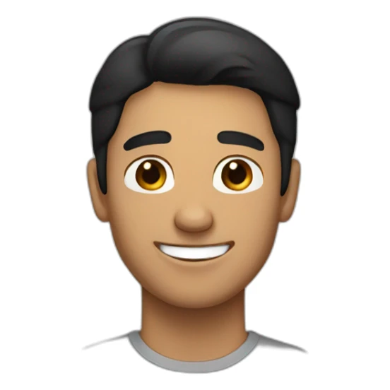 A brown smiling handsome man with black hair sticker