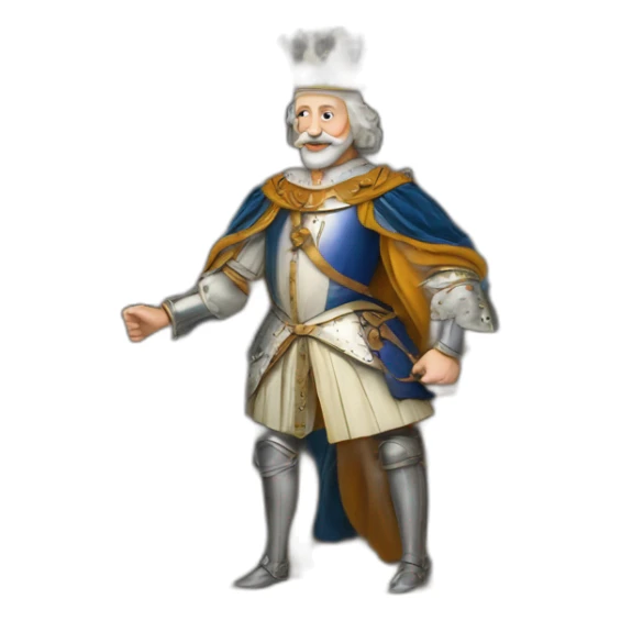 Le roi Charlemagne qui écrase avec le pied Henri IV sticker
