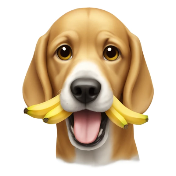 Dog eat banana sticker