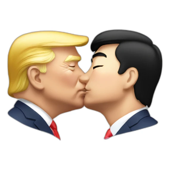 JinpingXi kissing Trump sticker