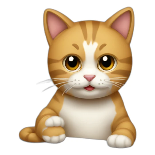 Gato escribiendo en el ordenador sticker