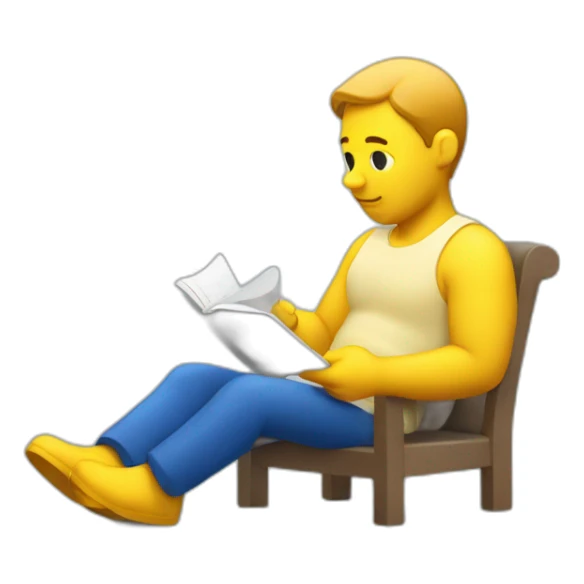 Ikea manual figure of a person thinking while reading the manual sticker