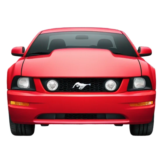Front of 2003 all red mustang  sticker