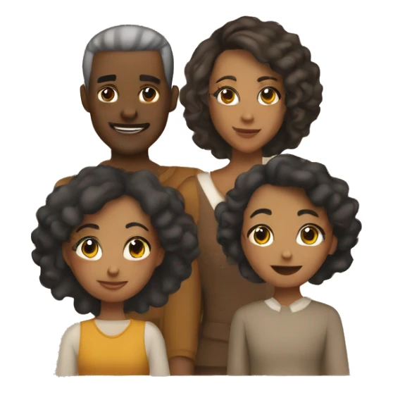 Thanksgiving mixed race family sticker