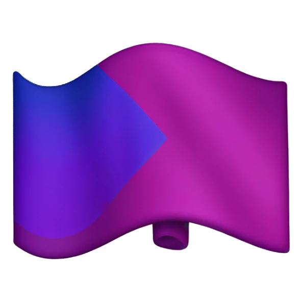 bisexual pride flag (magenta on top, then purple, then dark blue) sticker