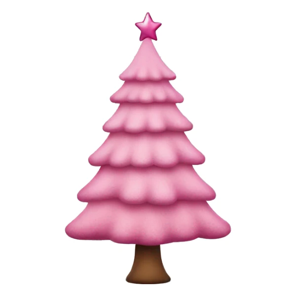 Pink Christmas tree sticker