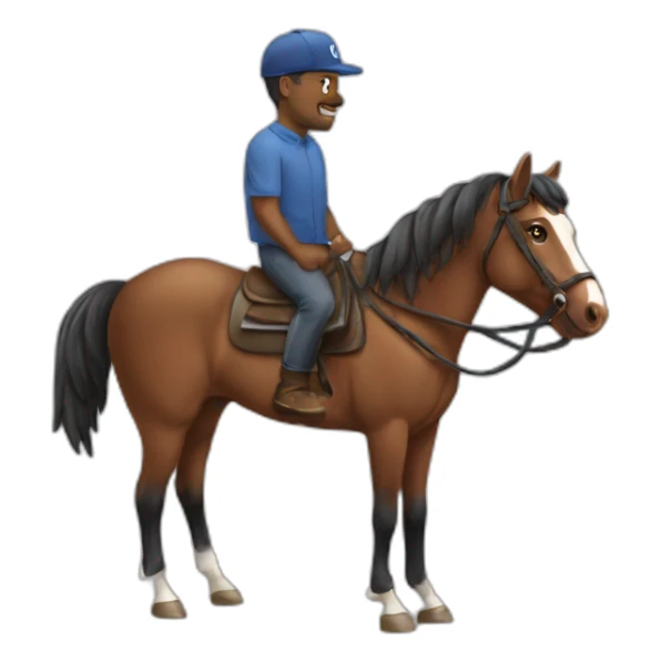  man wearing cap love horses  sticker