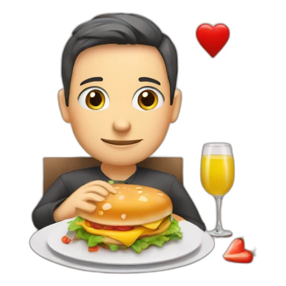 Ein Liebespaar am Frühstückstisch gemeinsam sticker