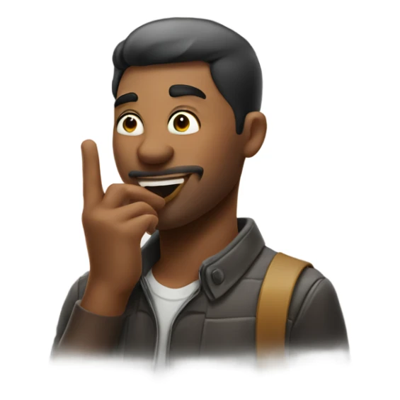 man winking and blowing a kiss sticker