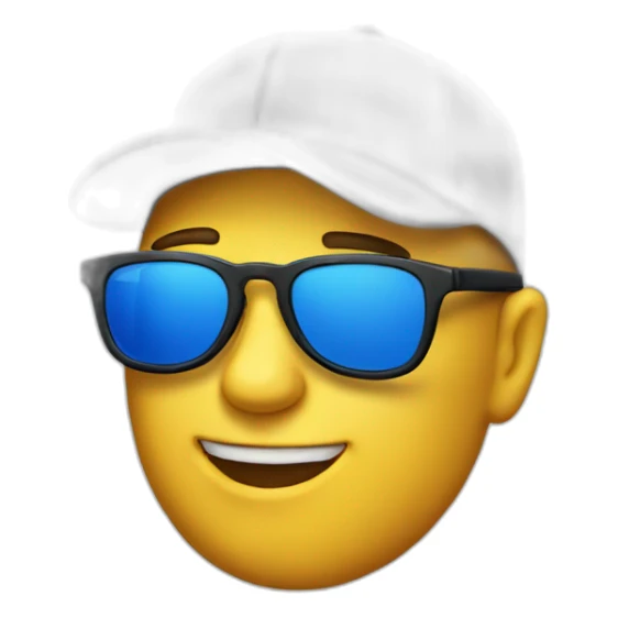 Homme avec casquette et lunette de soleil sticker