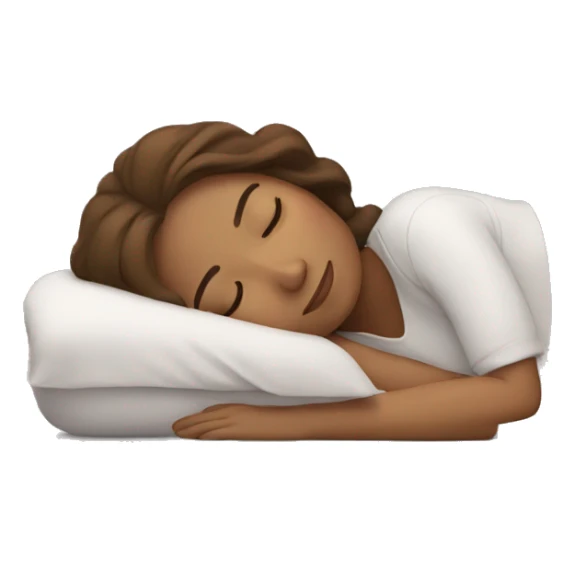 sleeping woman brown hair sticker