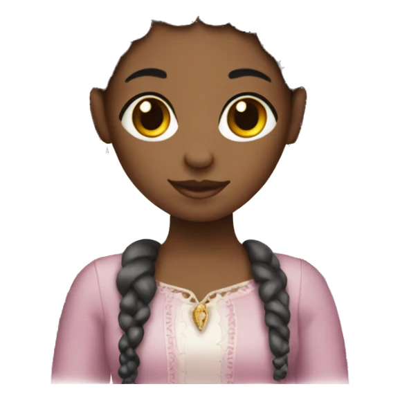 Black girl with jeweled braids sticker