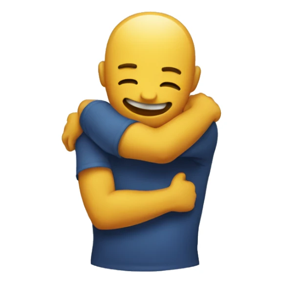 Hugging emoji sticker