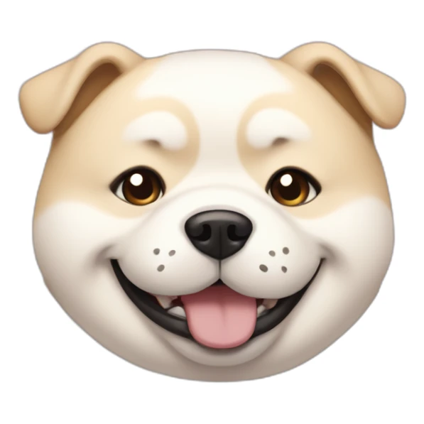 chubby asian doggo say hehe sticker